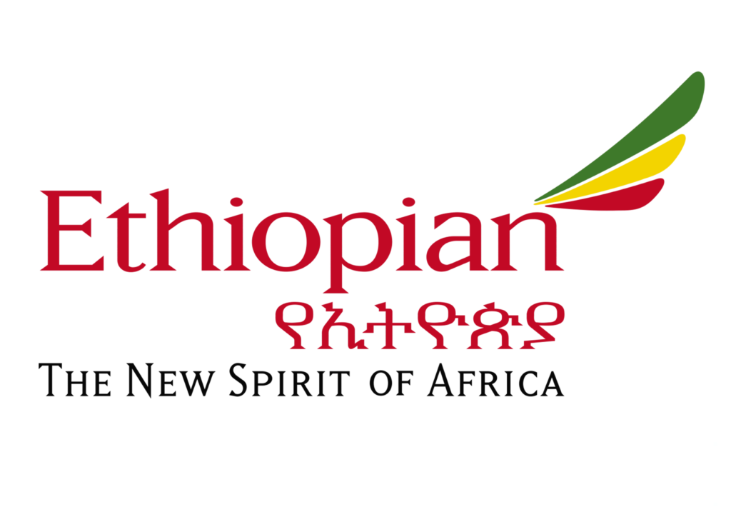 Ethiopian Airlines official logo, airline customer brand logo for custom printed inflight anti-slip tray mat supplier